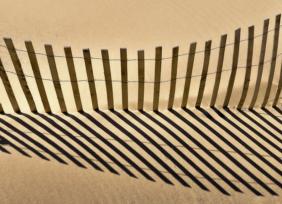 Morning Light Fence And Shadows #1 Photograph by Gary Slawsky