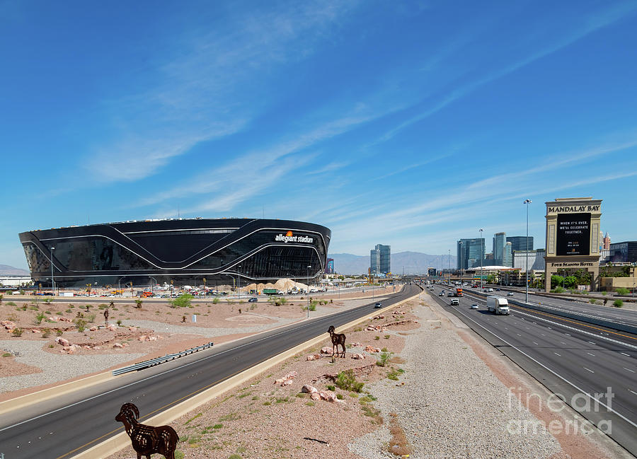 Las Vegas Photograph - Morning view of the almost finished Allegiant Stadium with the s #1 by Chon Kit Leong