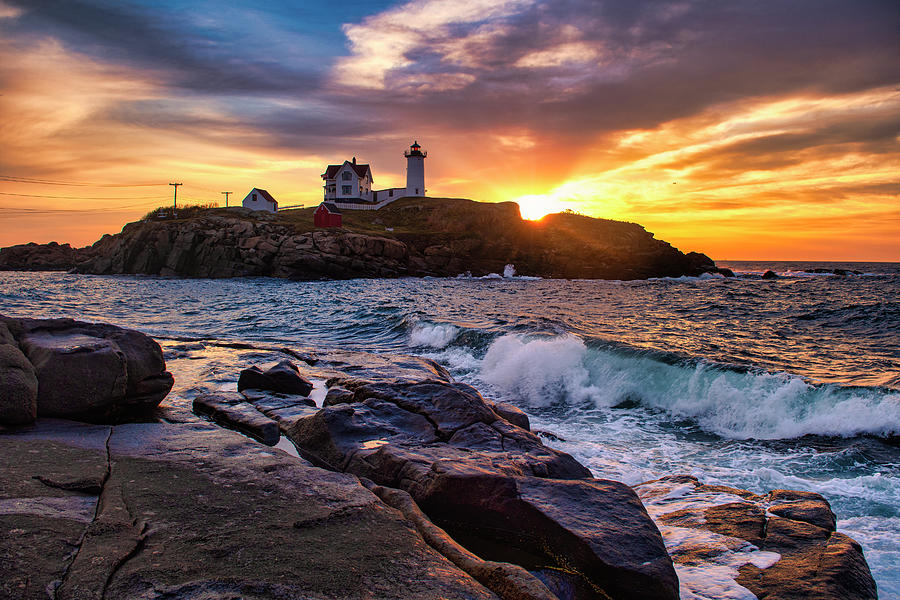 Lighthouse Photograph - Mother Natures Canvas by Sandra Marie Photography Lighthouse Photograph - Mother Natures Canvas by Sandra Marie Photography