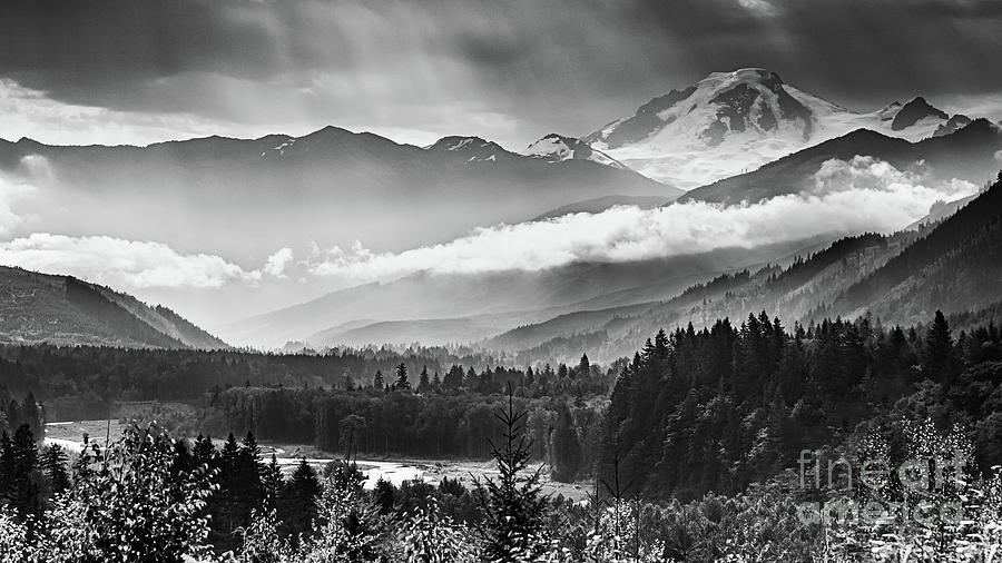 Mount Baker in Black and White #1 Photograph by Henk Meijer Photography
