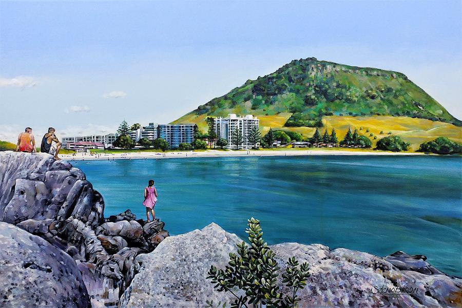 Mount Maunganui 290321 #1 Painting by Selena Boron