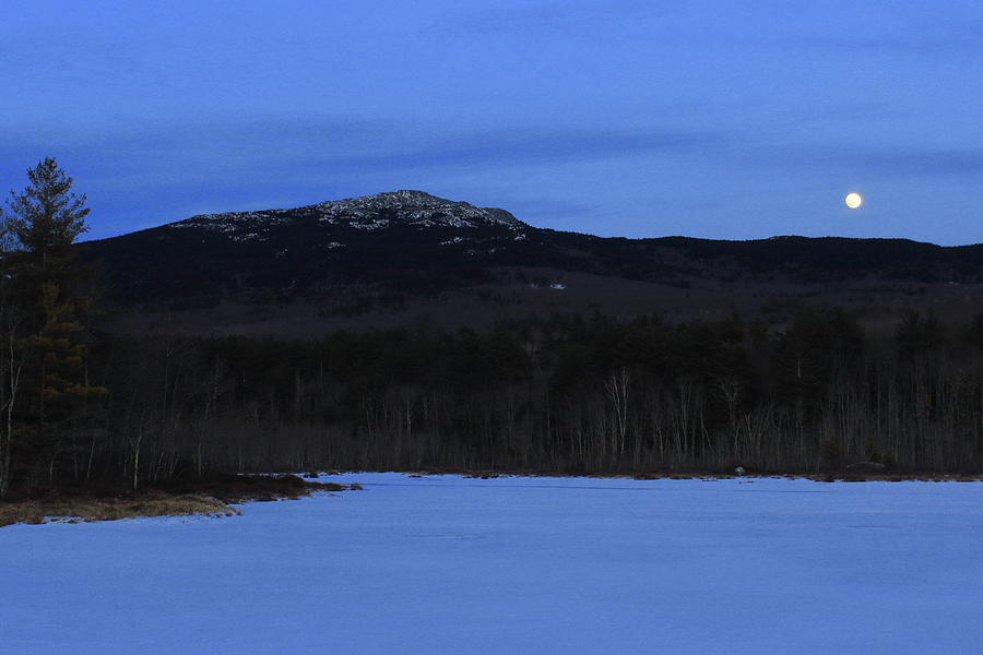 Mount Monadnock Winter Moon Photograph