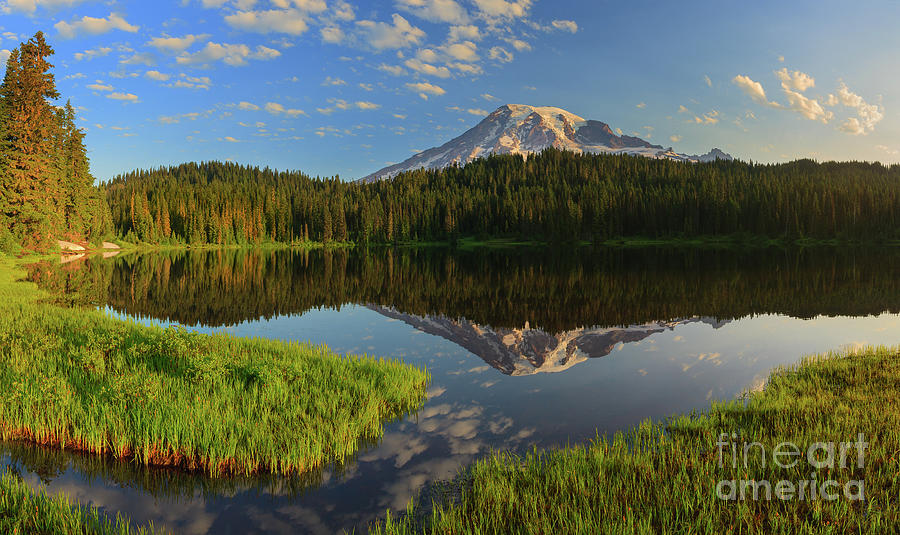 Mount Rainier at Sunrise #1 Photograph by Henk Meijer Photography