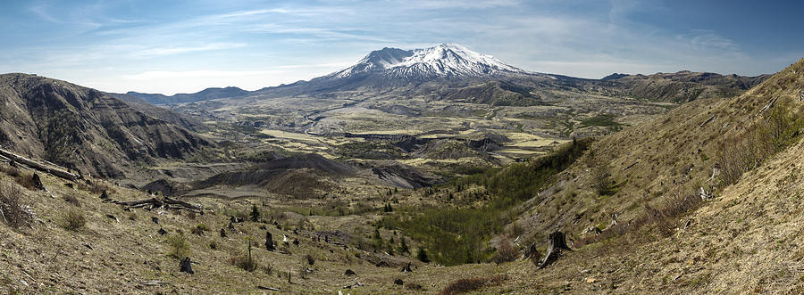 Mount St Helens Summit Panoramic 35 Years after Volcanic Eruption #1 Photograph by GarysFRP