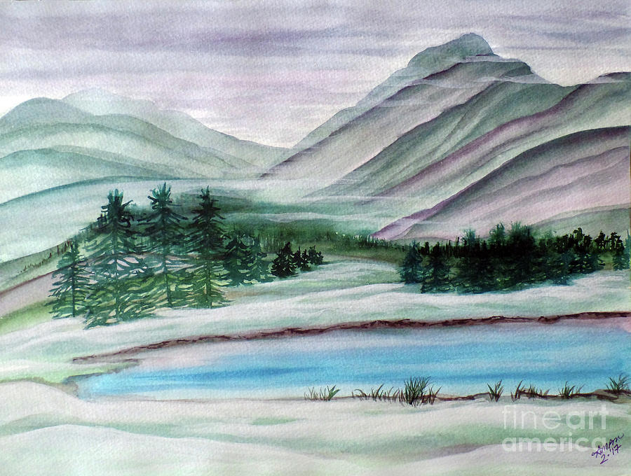 Mountain Home 9 #1 Painting by AnnMarie Parson-McNamara