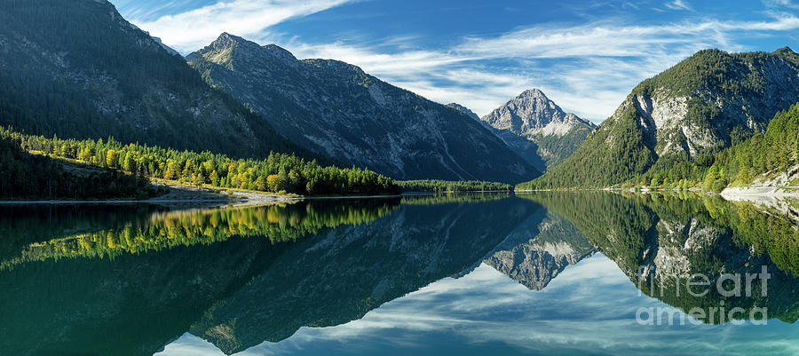Mountain Lake - Tyrol Austria - Panoramic Photograph by Brian Jannsen