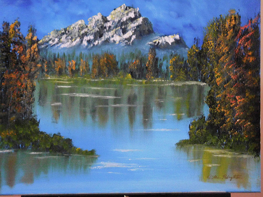 Mountain Lake Painting by William Houghton - Fine Art America