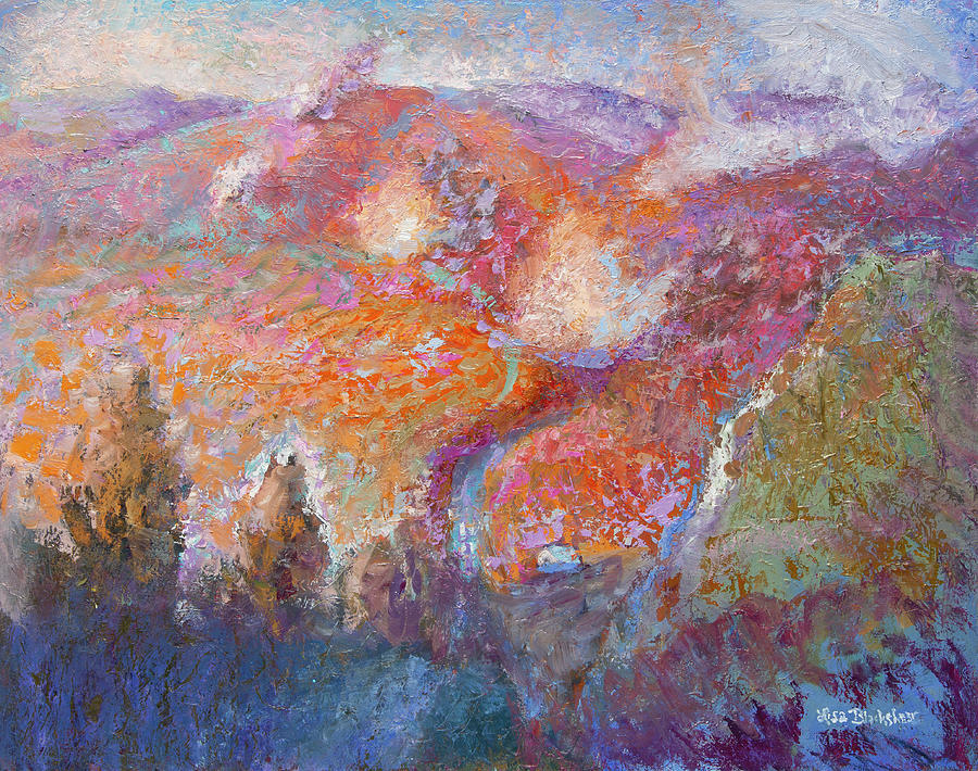 Mountain Shadow Painting by Lisa Blackshear - Fine Art America