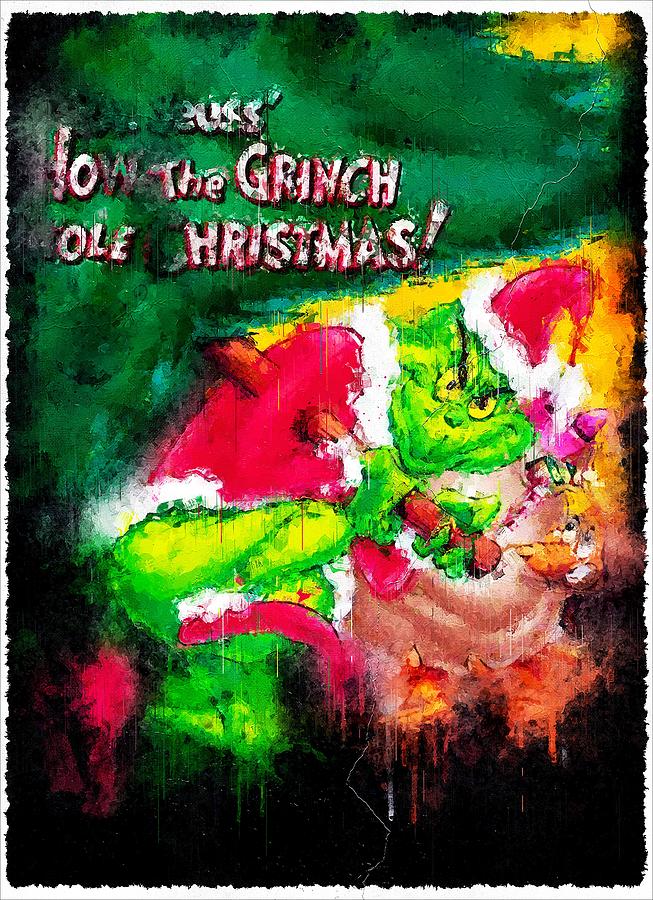 Movie How The Grinch Stole Christmas Painting By Ovaber Nier - Pixels