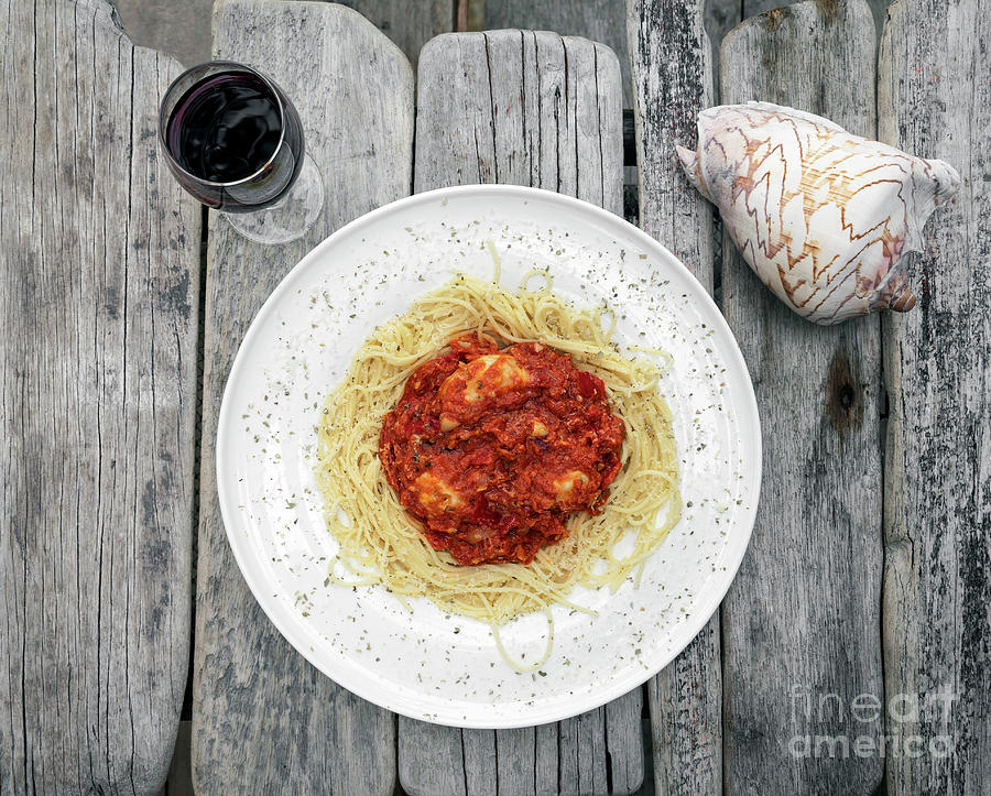 Mozzarella Bocconcini Balls In Tomato And Vegetable Ragu Sauce W Photograph