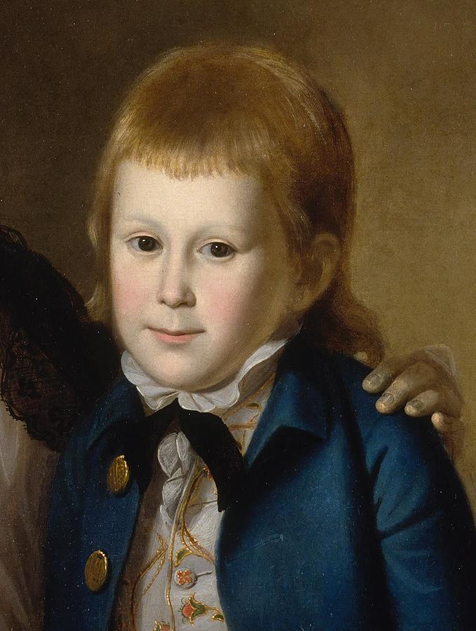 Charles Painting - Mrs James Smith and Grandson #1 by Charles Willson Peale