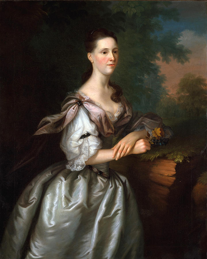 Mrs. Samuel Cutts #1 Painting by Joseph Blackburn