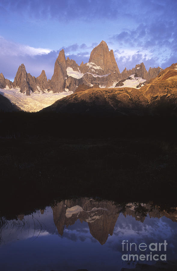 Mt Fitzroy at dawn Patagonia #1 Photograph by James Brunker