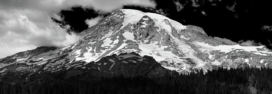 Mt Rainier Panorama Black and White Photograph by Jon B Martinson ...