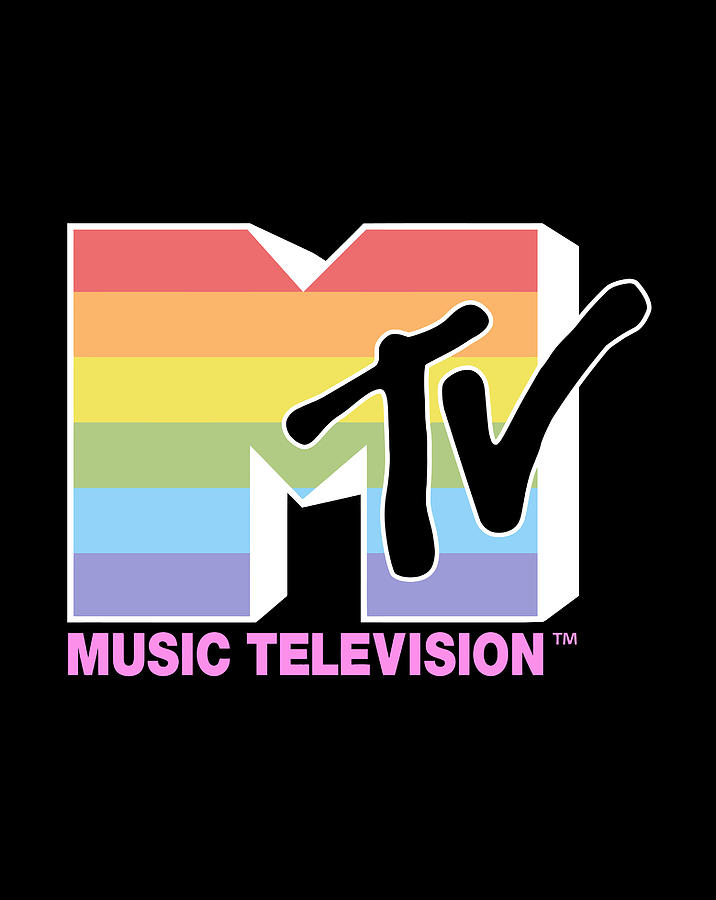 Mtv Music Television Rainbow Pride Logo Fill Digital Art by Xuan Tien Luong