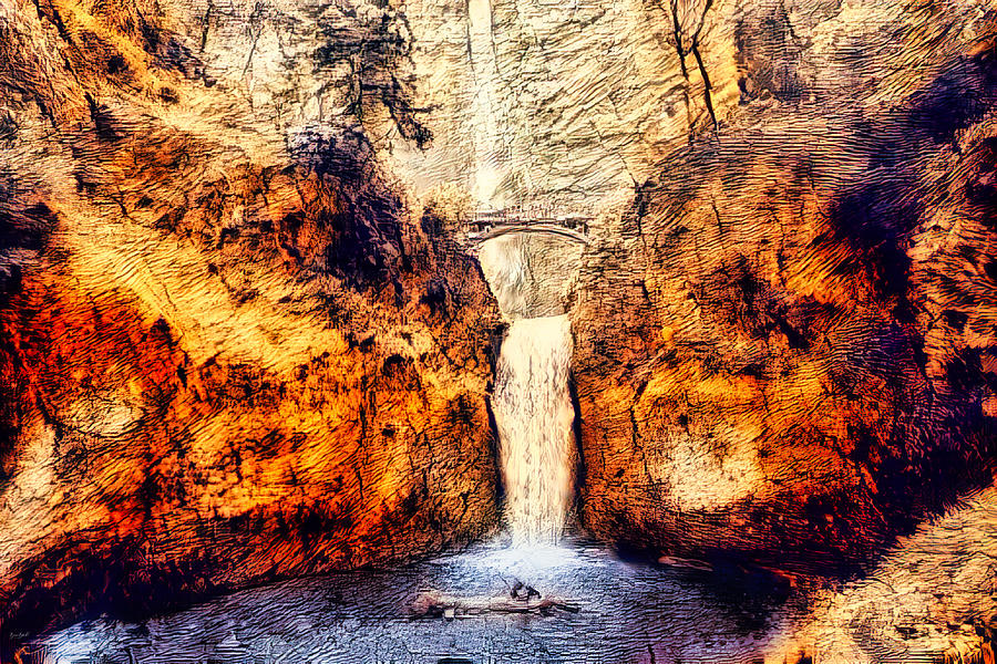 Multnomah Falls #1 Digital Art by Bruce Block