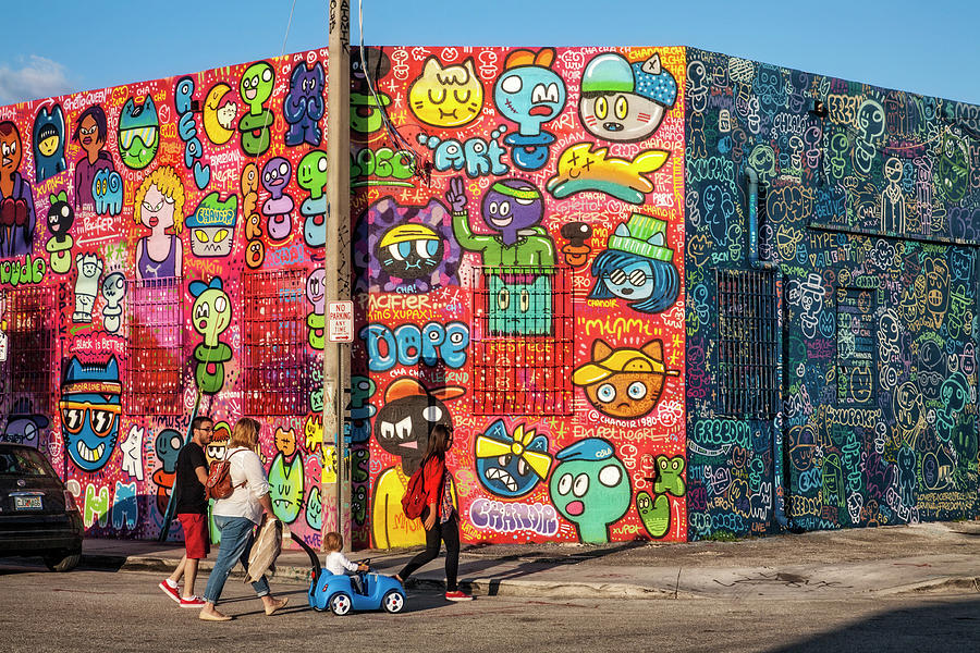 Murals in Wynwood Arts District, Miami, Florida, USA 1 Photograph by