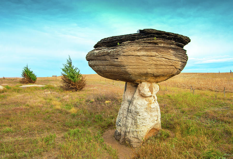 Mushroom Rocks State Park, Dakota Sandstone Formations, Kansas #1 Photograph by Anthony John Coletti