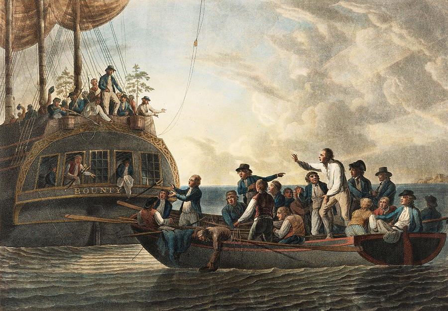 Robert Dodd Painting - Mutiny on the Bounty  The Mutineers turning Lieutenant Bligh and part of the officers and crew adrift from His Majesty s Ship the Bounty   #1 by Robert Dodd