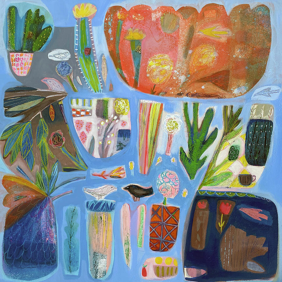 Abstract Painting - My Wanderings #1 by Cheri Glover Abstract Painting - My Wanderings #1 by Cheri Glover