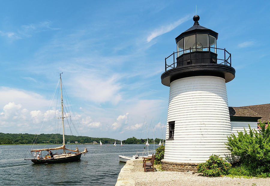 Mystic Seaport Lighthouse, Mystic, Connecticut #1 Photograph by Dawna Moore Photography