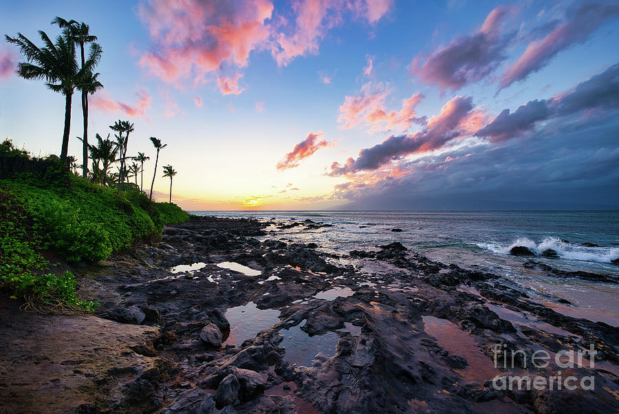 Sunset Photograph - Napili Bay Maui Sunset by Michele Hancock Photography