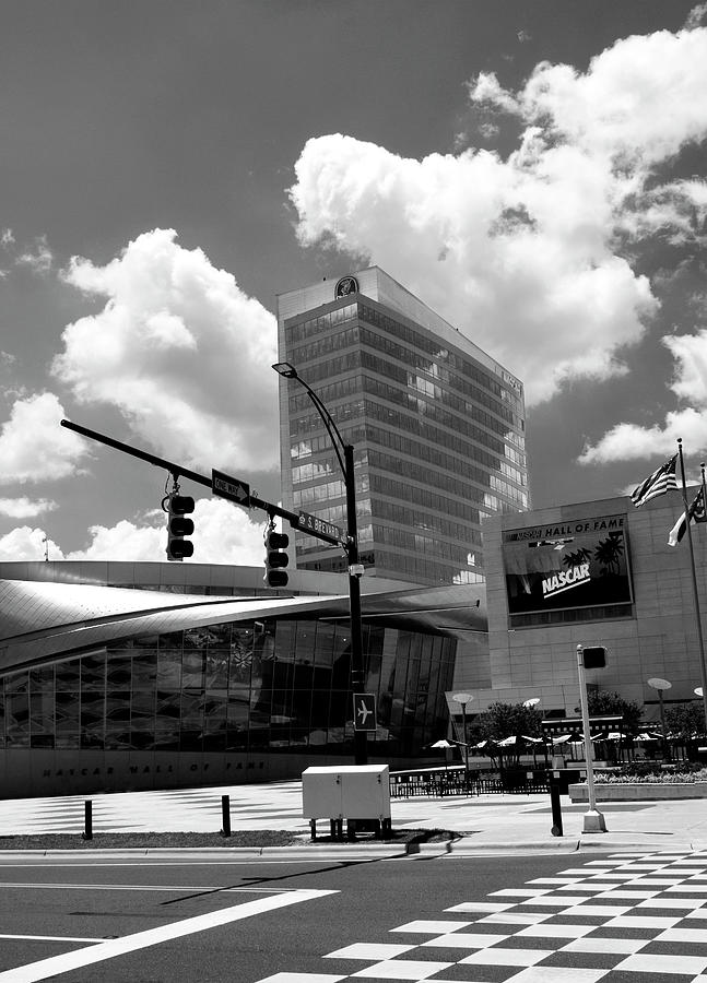 NASCAR Hall of Fame Charlotte BW #3 Photograph by Bob Pardue