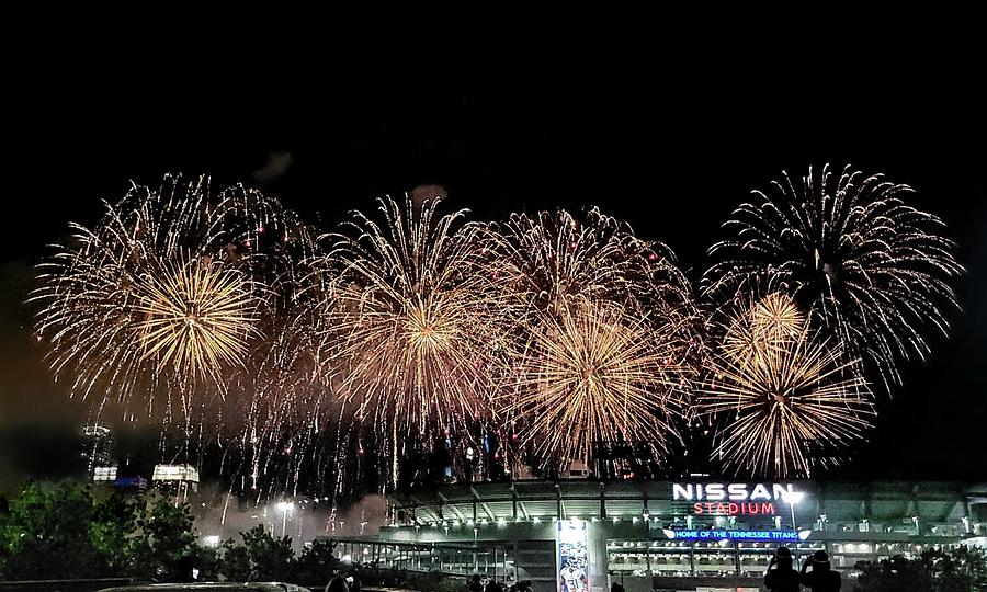 Nashville Fireworks  #1 Photograph by Ally White