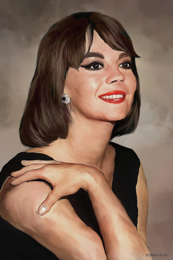 Natalie Wood portrait - bio Painting by Movie World Posters