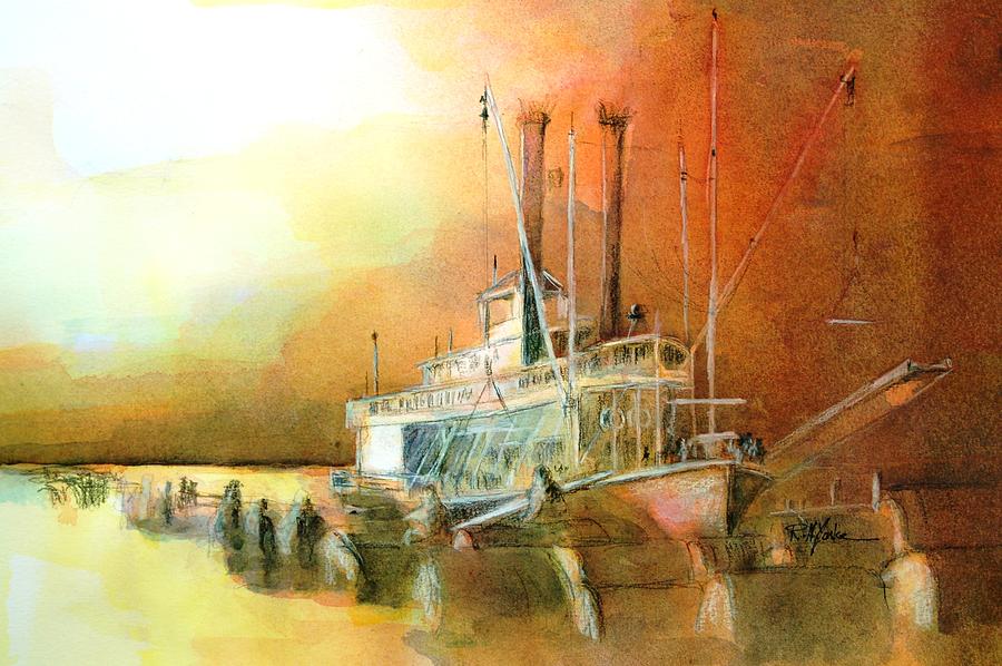 Steamboat Painting - Natchez #2 by Robert Yonke