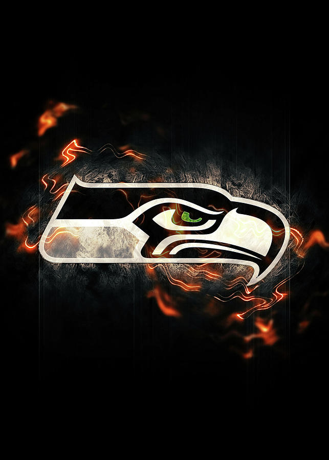 National Football Art Seattle Seahawks Drawing by Leith Huber - Pixels