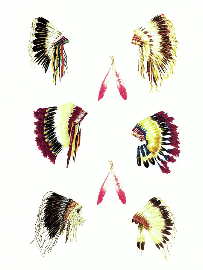 Native American Headdresses Painting by Michael Vigliotti | Fine Art ...