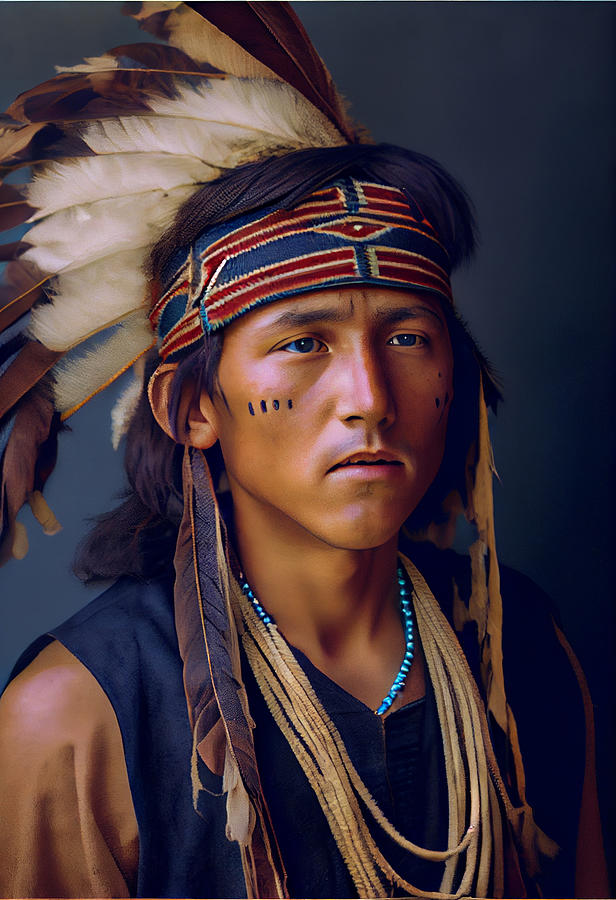 Native American Indian navajo boy professional by Asar Studios Digital ...