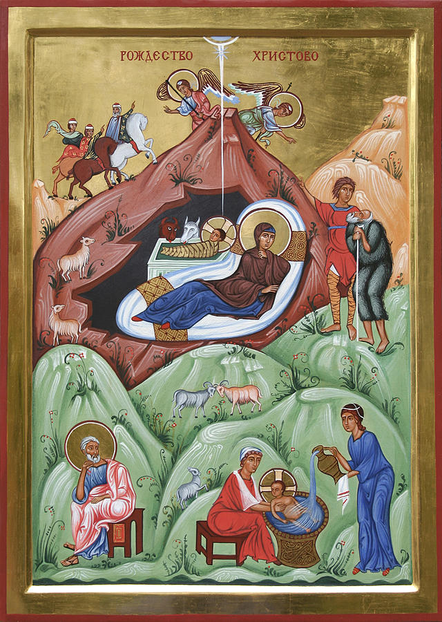 Nativity of Christ Mixed Media by Philip Davydov and Olga Shalamova ...