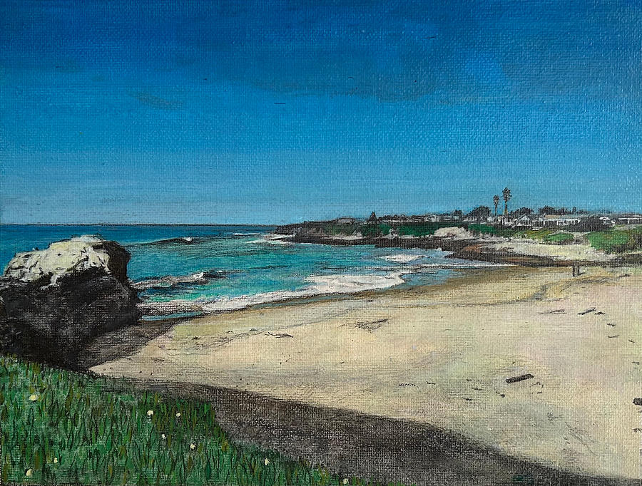 Beach Painting - Natural Bridges #1 by Peter Forbes