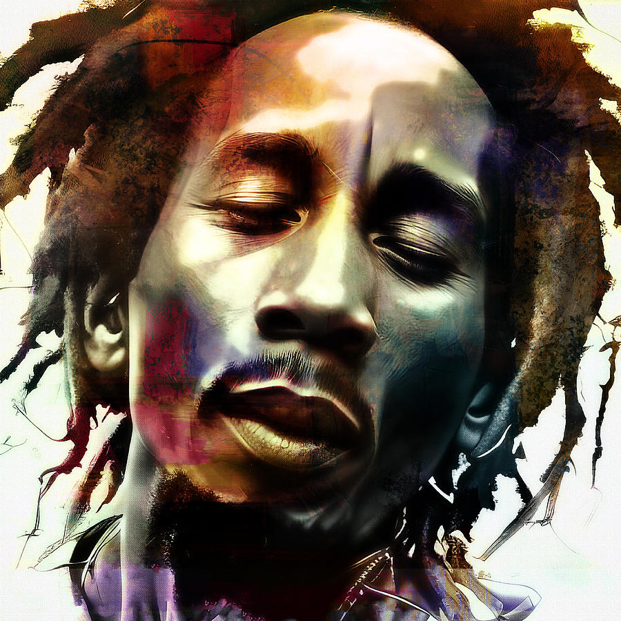 Bob Marley Mixed Media - Natural Mystic #2 by Mal Bray