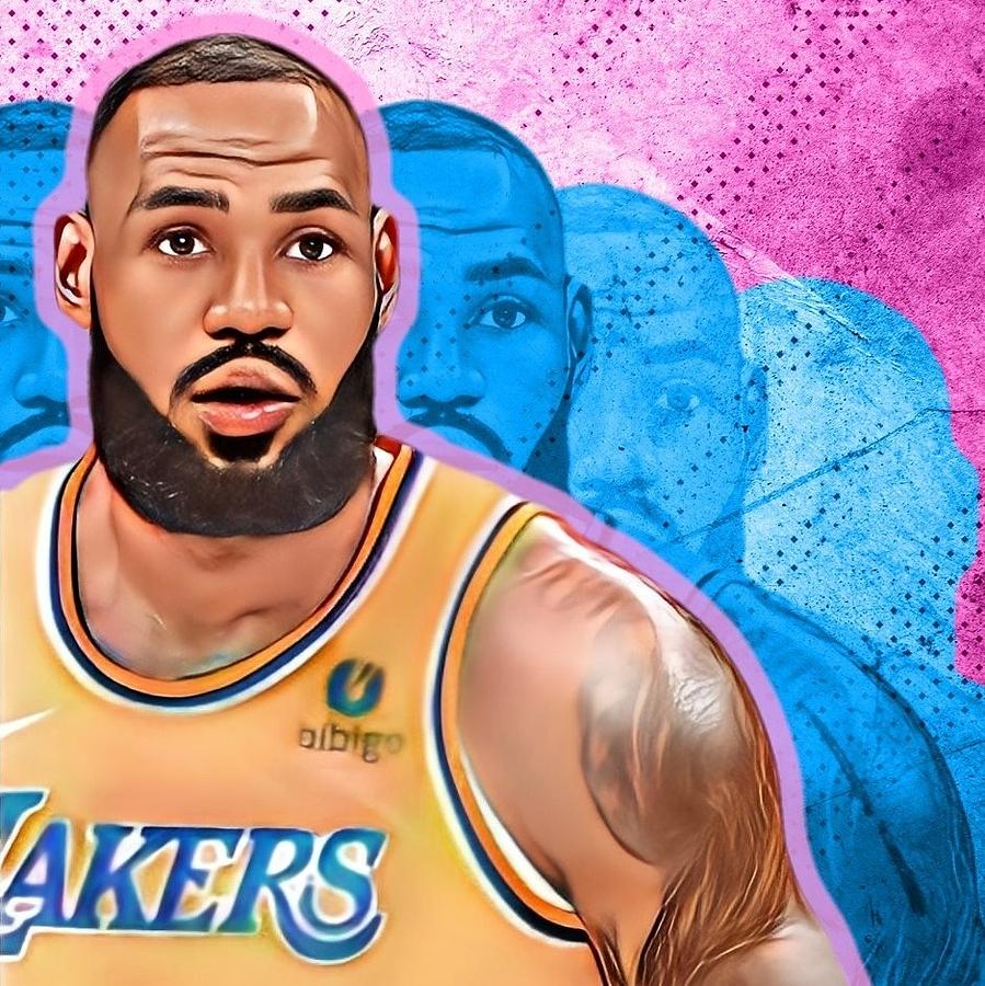 NBA player Le Bron James Digital Art by Daniel Buckley - Fine Art America