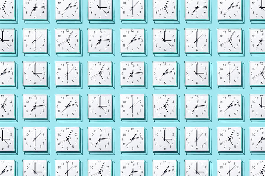 Neatly Arranged Clocks #1 Photograph by MirageC