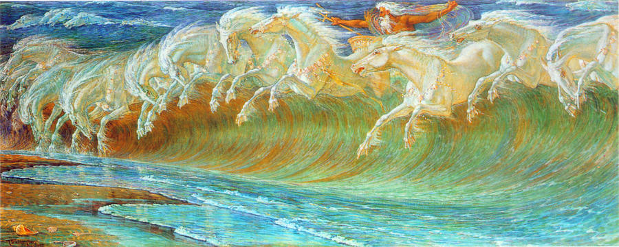 Neptunes Horses Painting