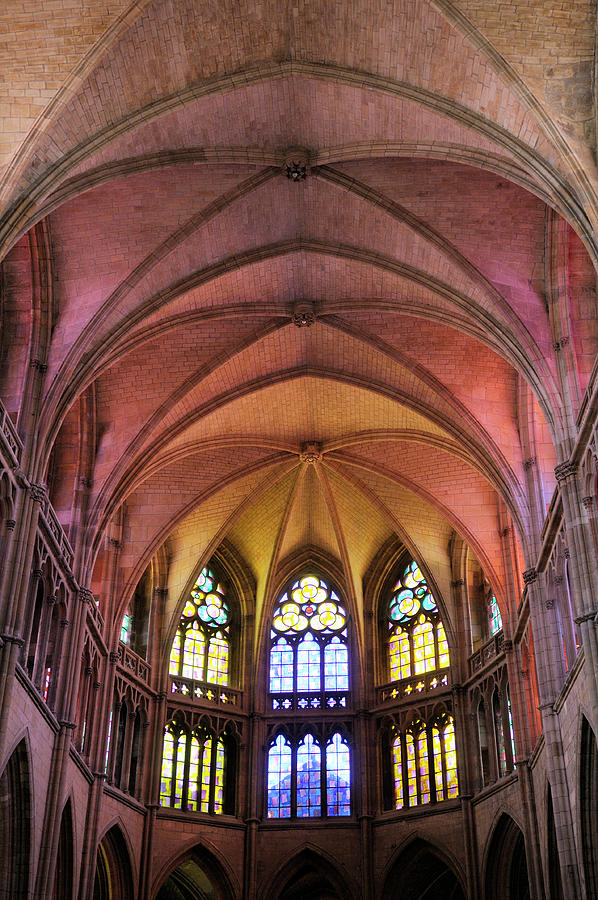 Nevers Cathedral -Cathedrale Saint-Cyr-et-Sainte-Julitte de Nevers-, Nevers, Nievre, Burgundy, France #1 Photograph by Kevin Oke