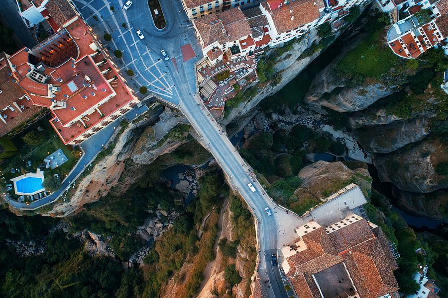 New Bridge aerial view in Ronda #1 Photograph by Songquan Deng