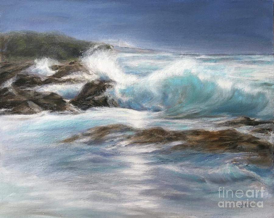 New England on the Rocks #1 Painting by Rose Mary Gates