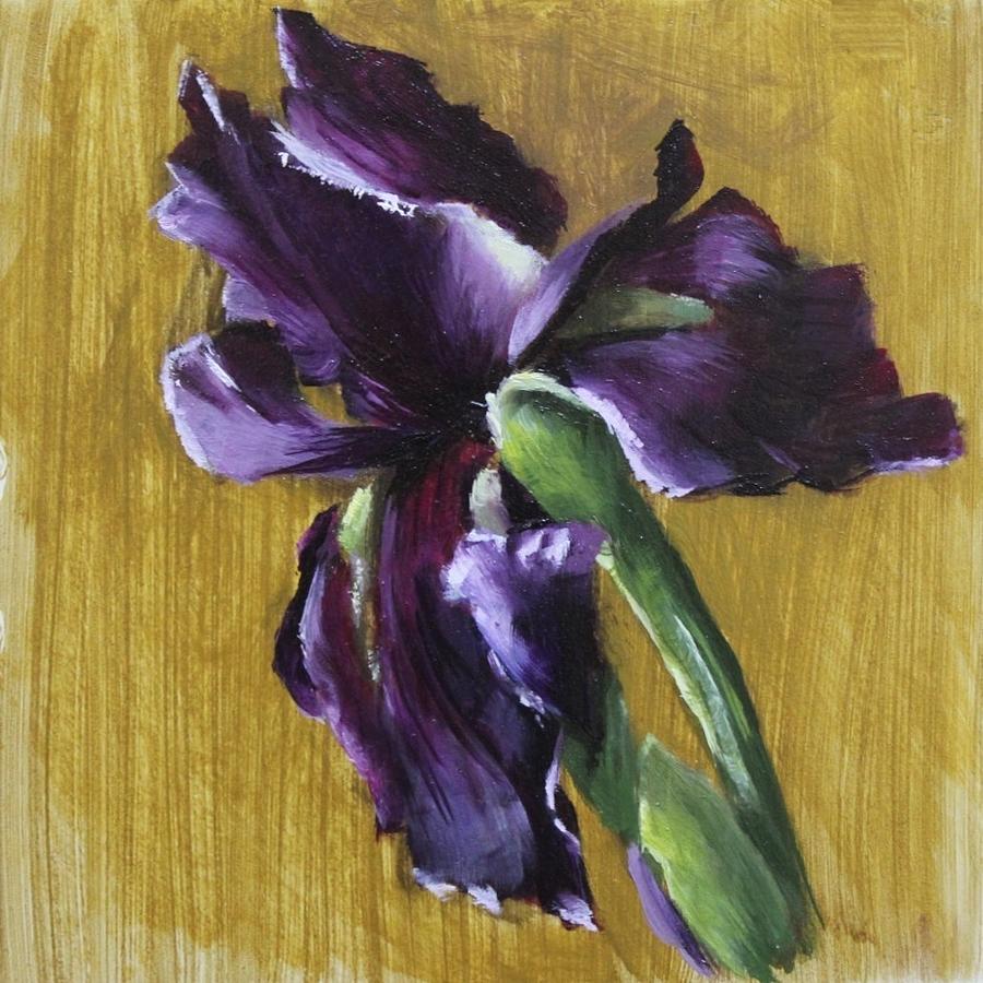 Purple Iris Painting by Abigail Muncy | Fine Art America