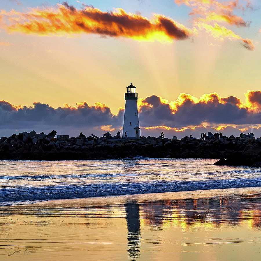 New Year's Eve at Walton Lighthouse Photograph by Scott Eriksen