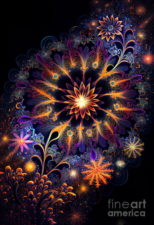 Series Digital Art - Fireworks magic #4 by Sabantha