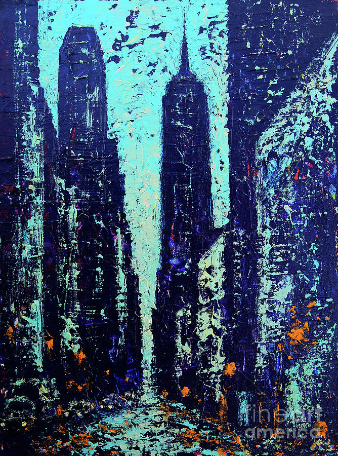 New York City monsters Painting by Denys Kuvaiev