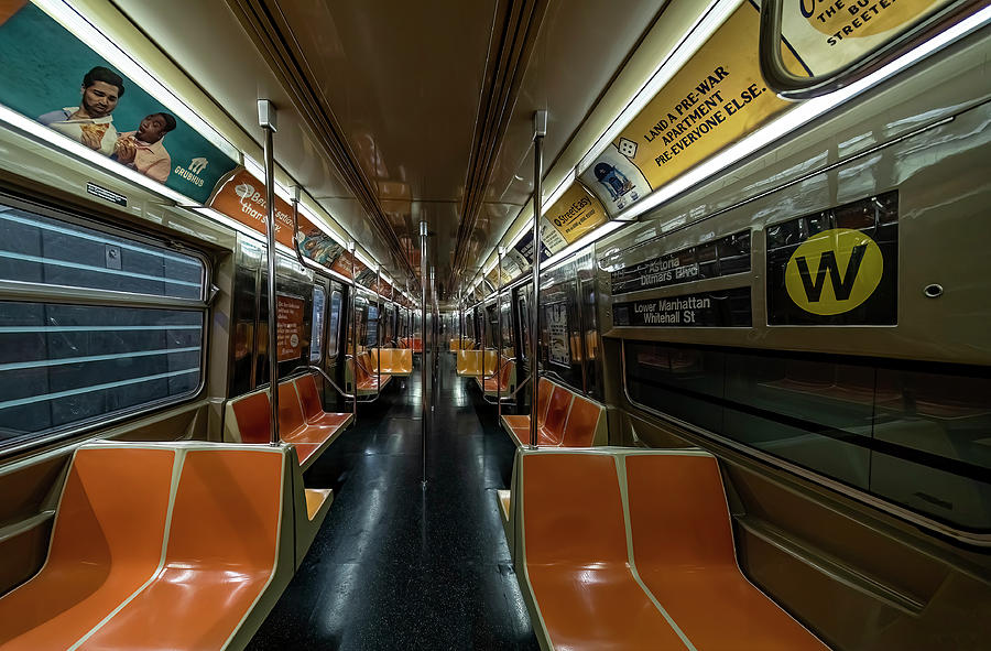 New York City Empty Subway Car #1 Photograph by Robert Ullmann