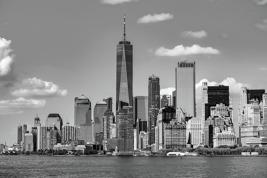 New York City Manhattan skyline black and white Photograph by Nyc Russ ...