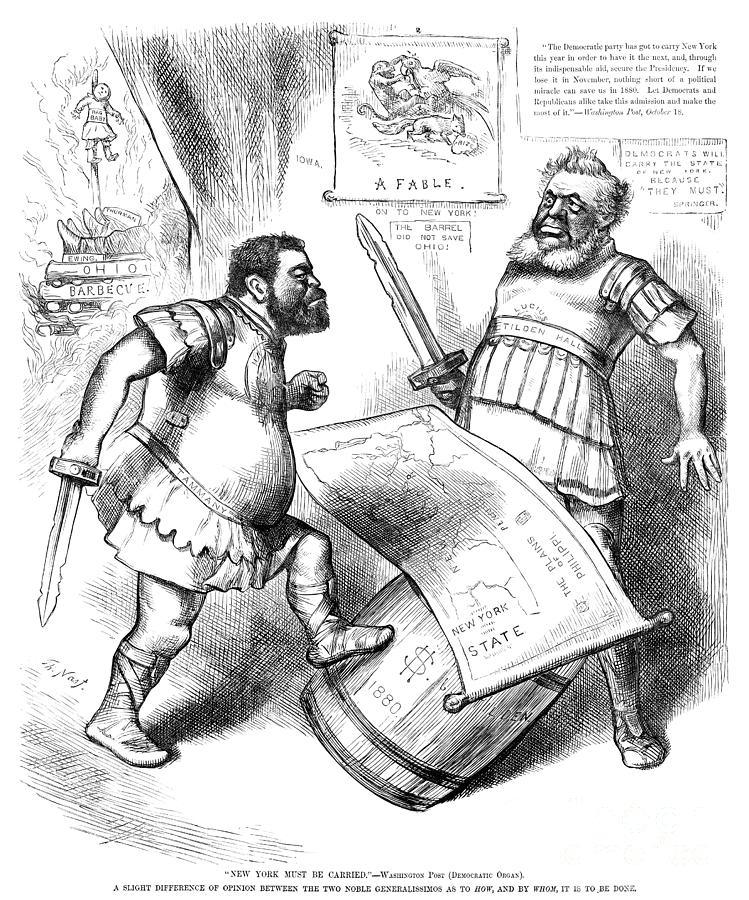 New York Election Cartoon, 1879 #1 Drawing by Thomas Nast