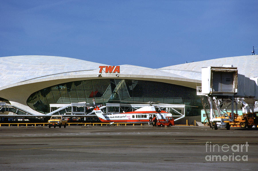 New York Helicopter, N59330, Sikorsky S-58BT, TWA Terminal #1 Photograph by Wernher Krutein
